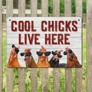cool chicken coop metal plate