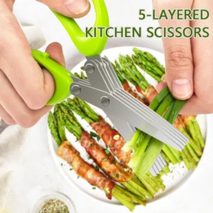 5-Layered Stainless Steel Kitchen Scissors