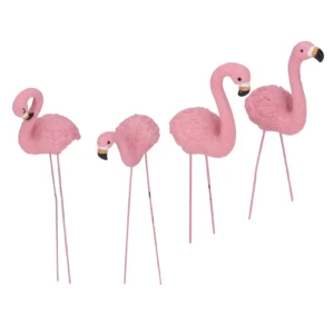 Pink Flamingo Garden Statue